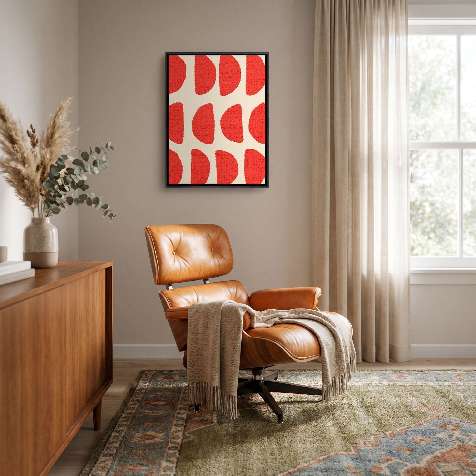 Citrus Wave Rood Canvas schilderij, productfoto 1