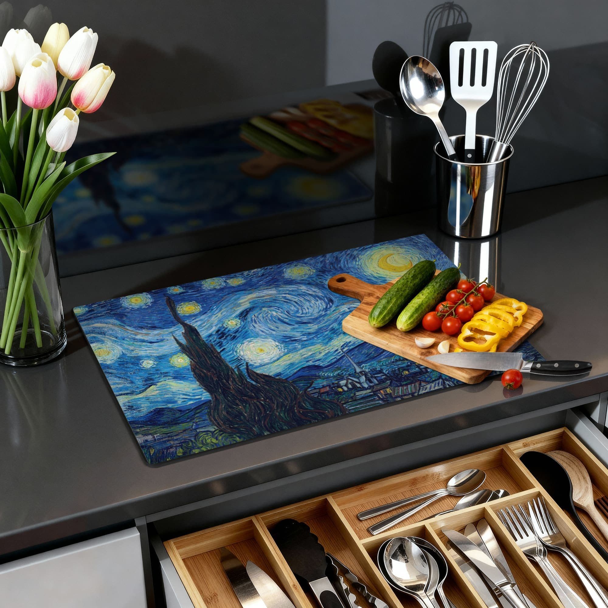 Sterrennacht Inductiebeschermer, productfoto 1