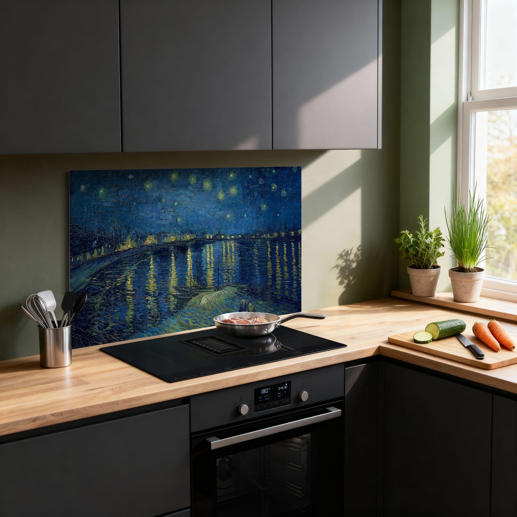 Sterrennacht boven de Rhône Spatscherm, productfoto 1