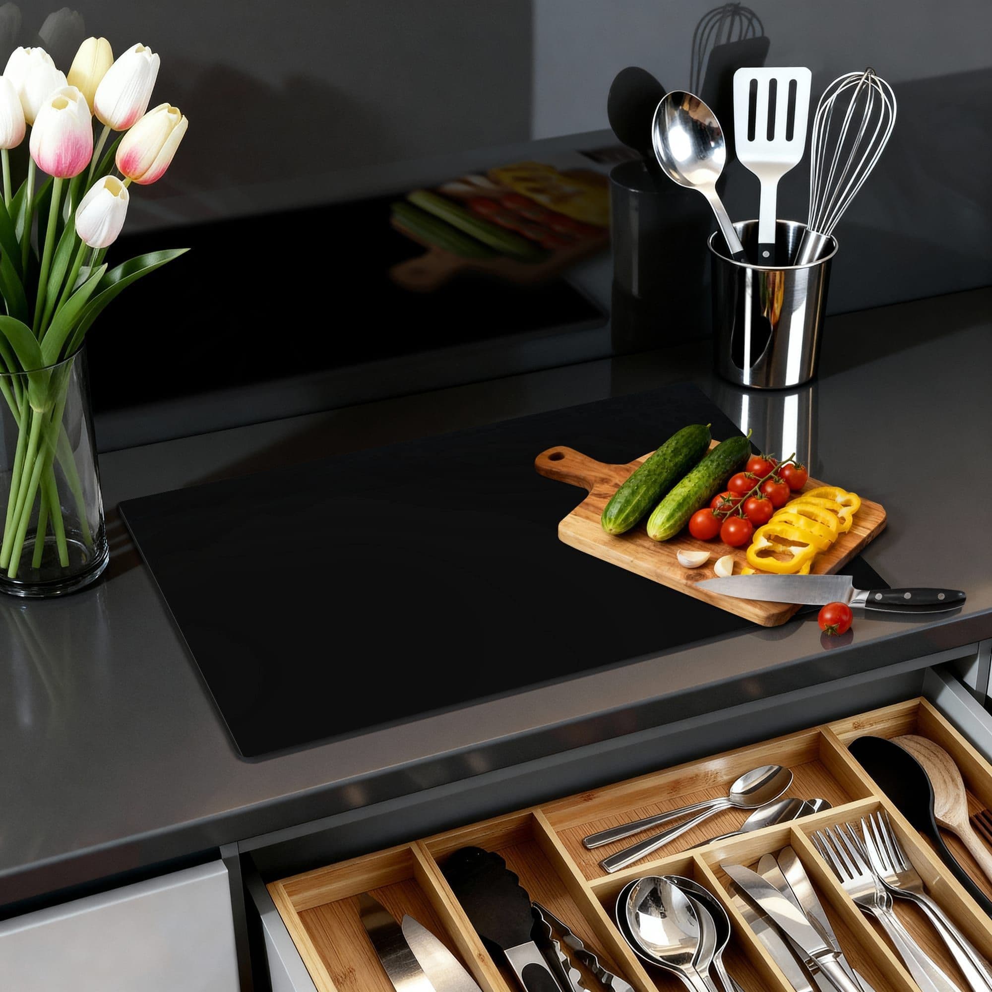 Pure Black Inductiebeschermer, productfoto 1