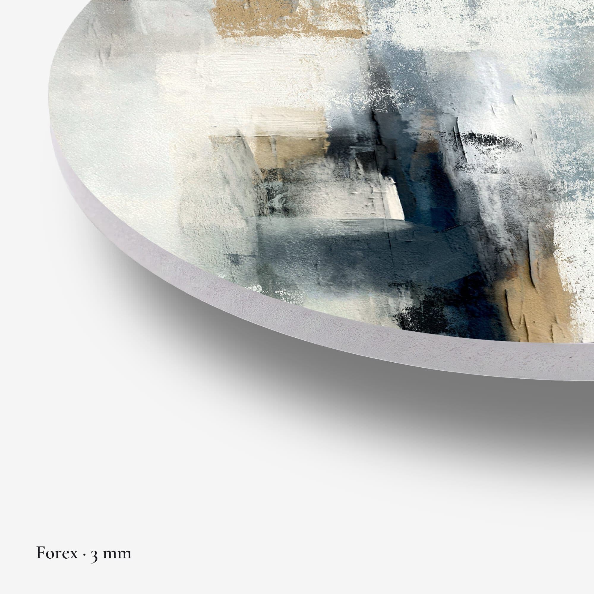 Abstract Grijs Verf Muurcirkel, detail rand forex