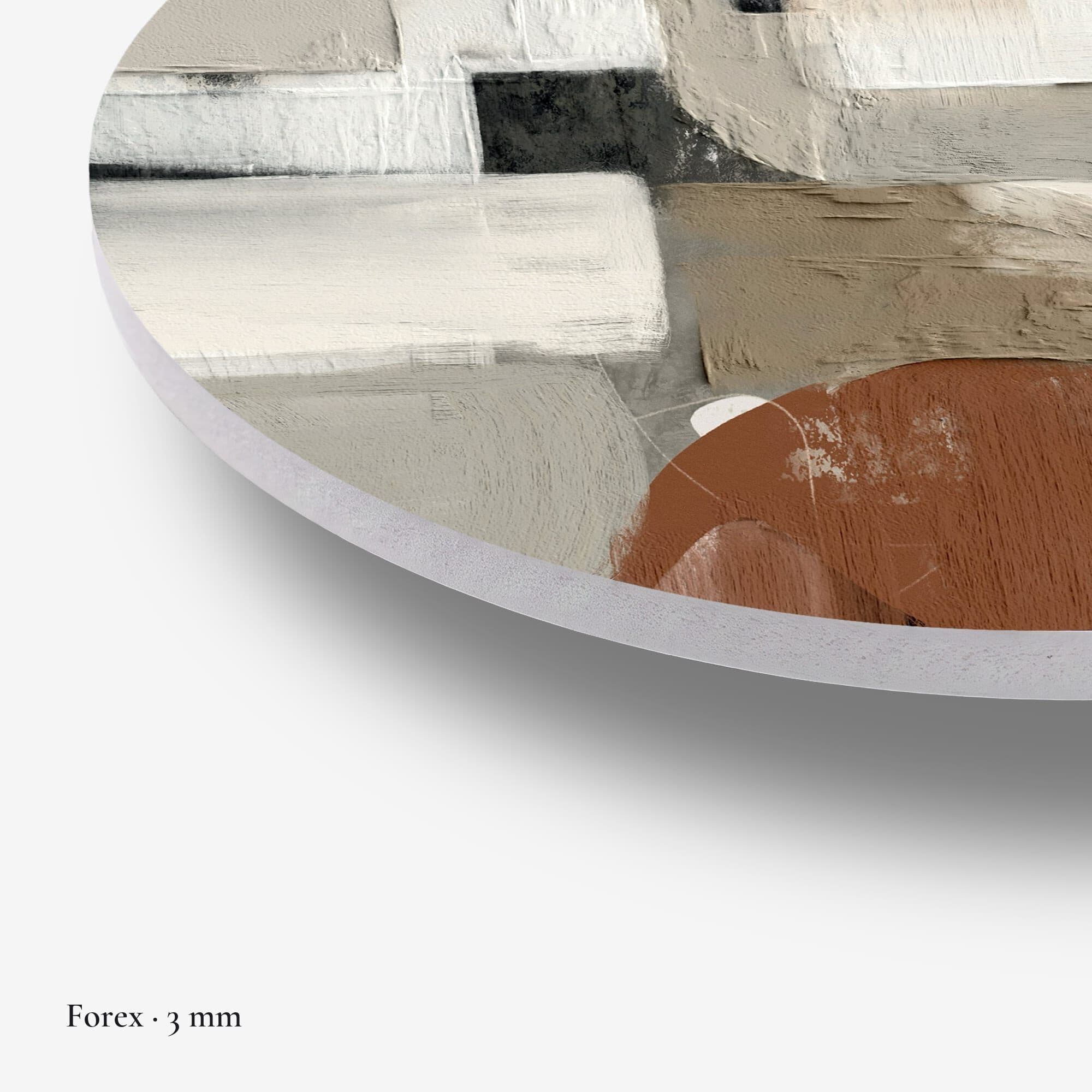 Abstract Terracotta Blocks Muurcirkel, detail rand forex