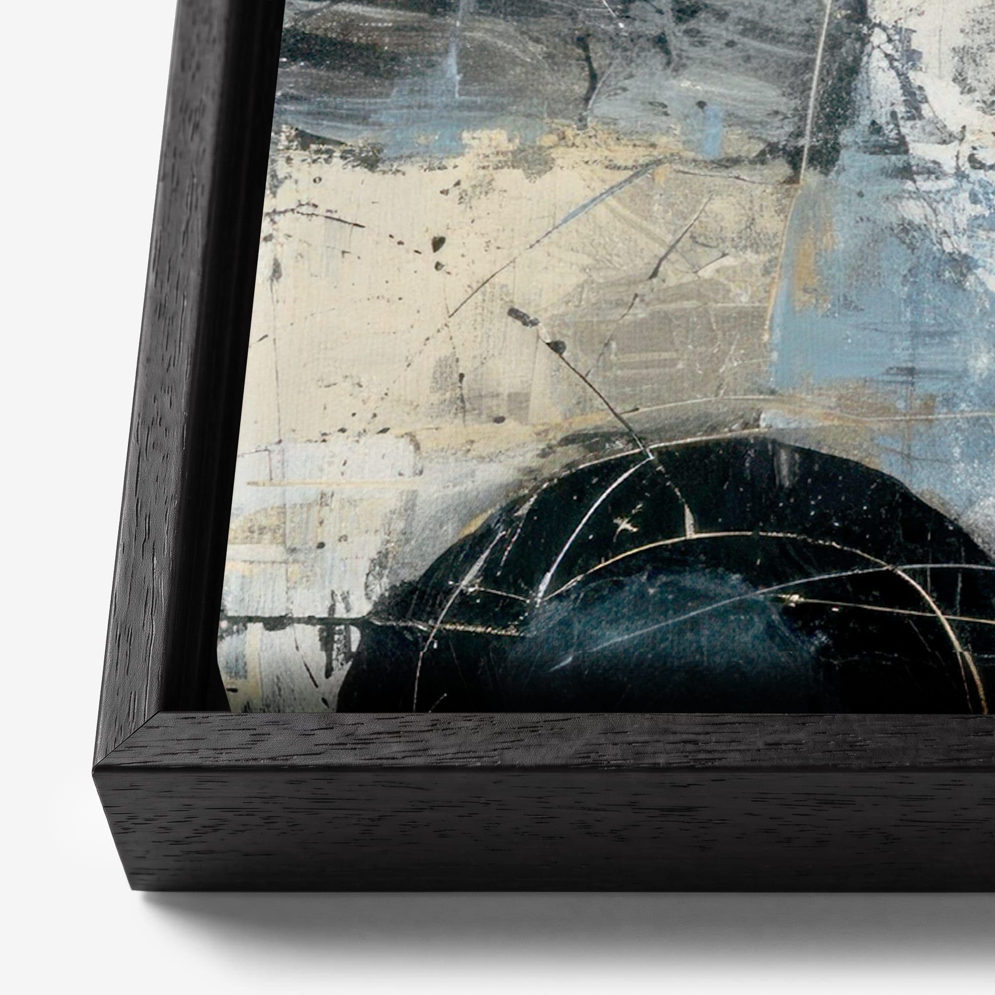Abstract Eclipse Cirkels Canvas schilderij, detail frame