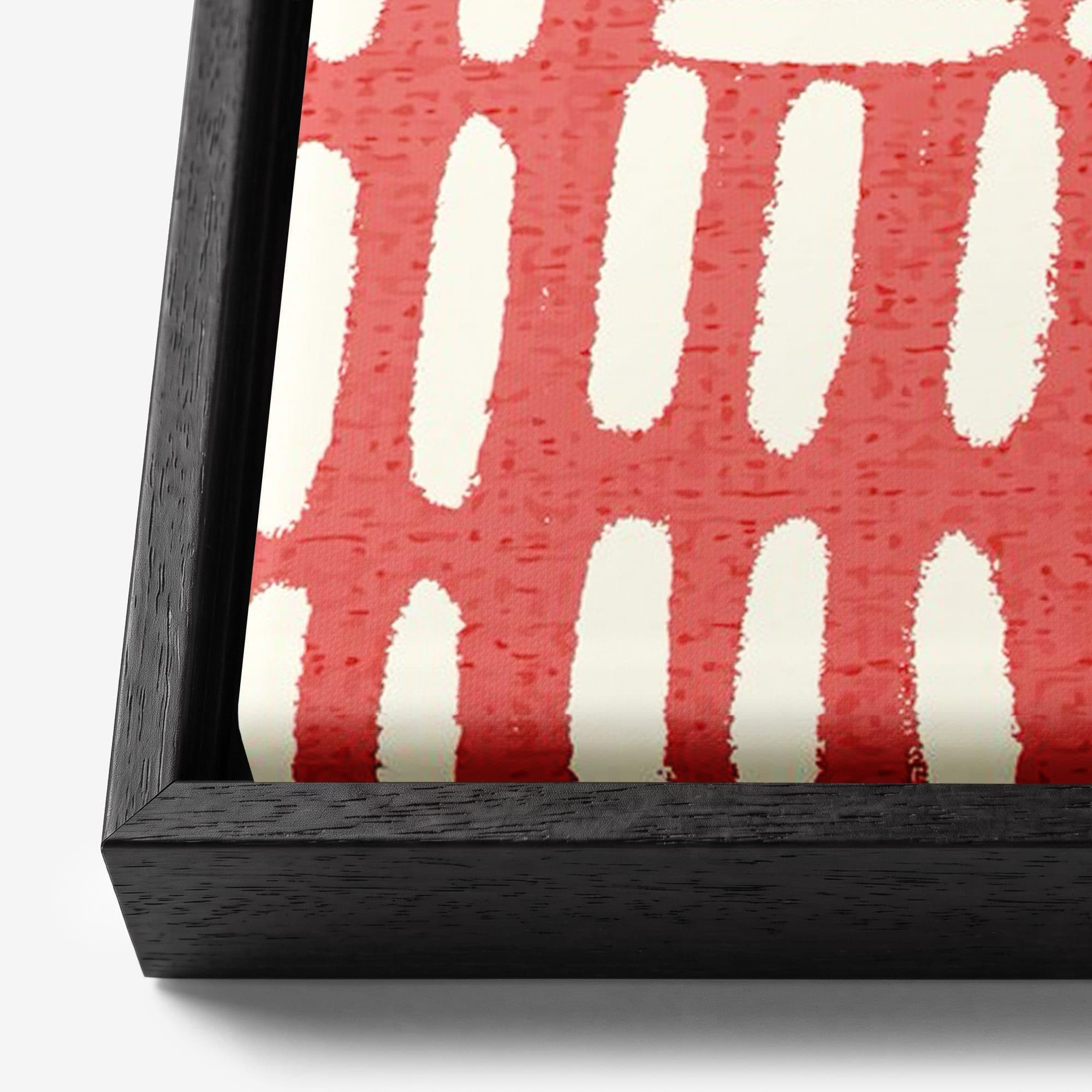 Coral Weave Stripe Canvas schilderij, detail frame