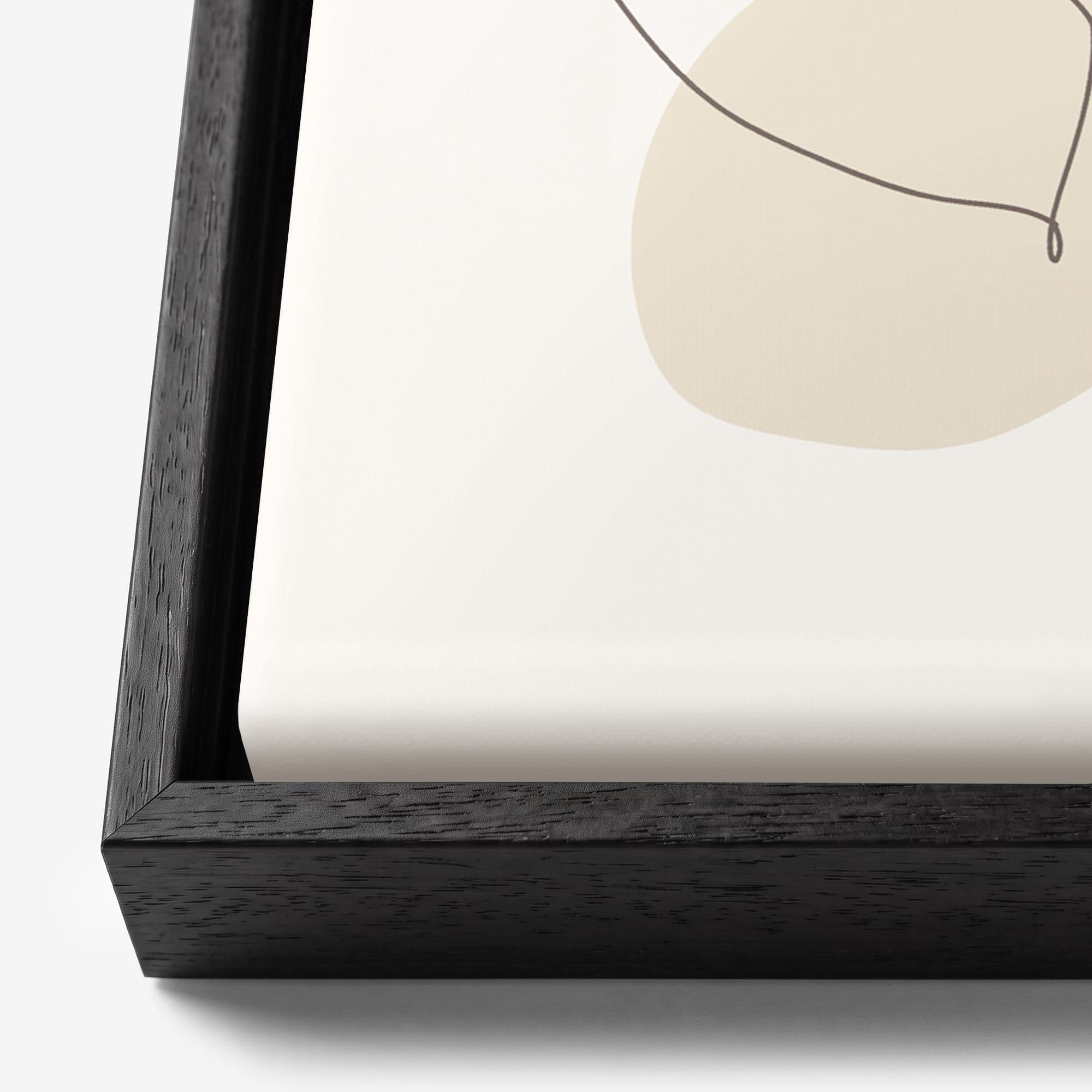Abstract Line Portret Canvas schilderij, detail frame
