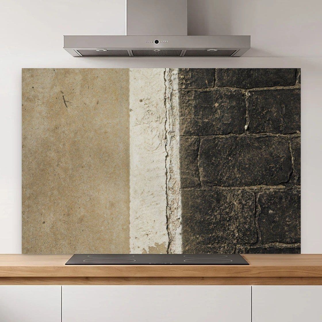 Concrete Triple Stone Spatscherm