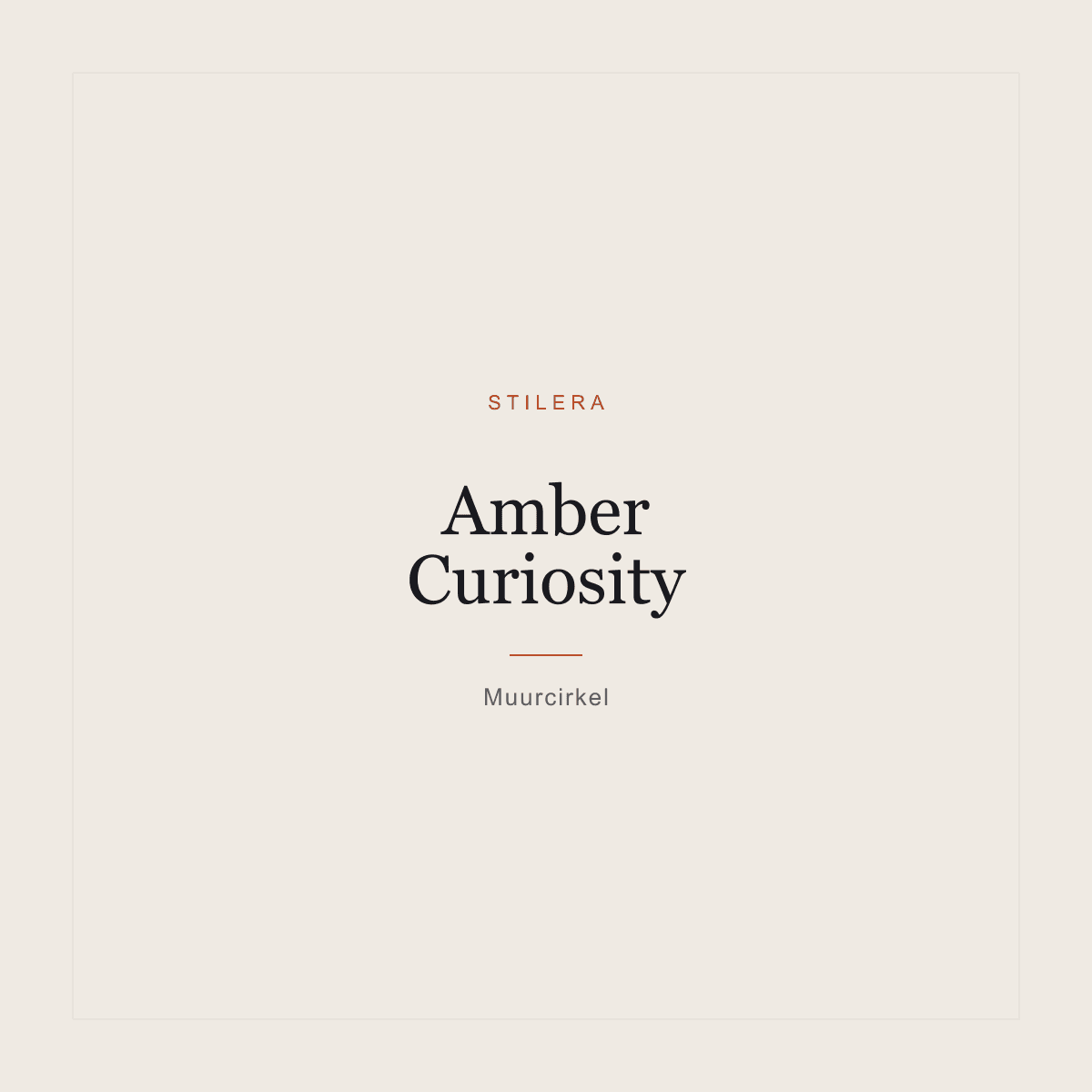 Amber Curiosity Muurcirkel