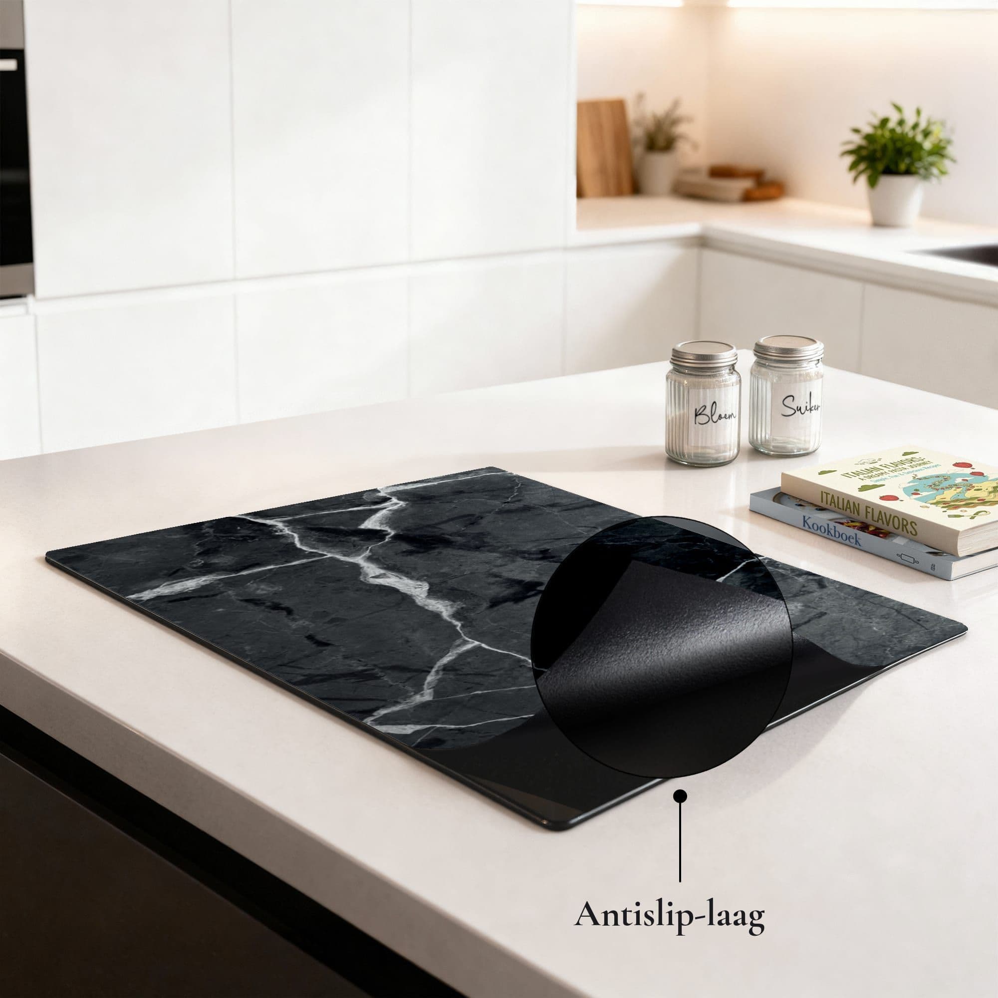Black Marble Inductiebeschermer, sfeer aanrecht