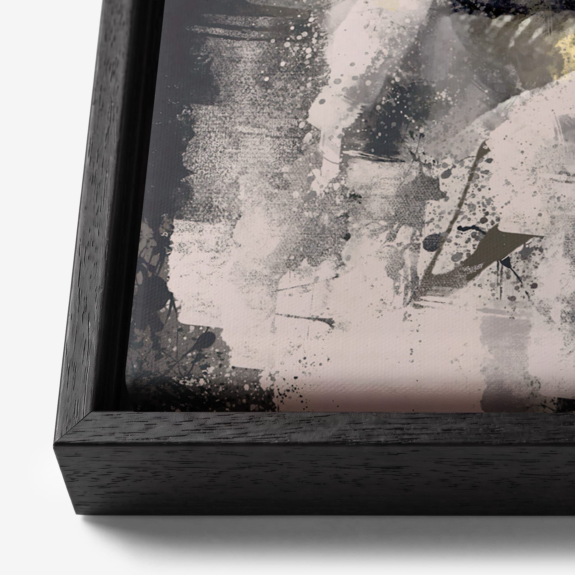 Golden Shadow Portrait Canvas schilderij, detail frame