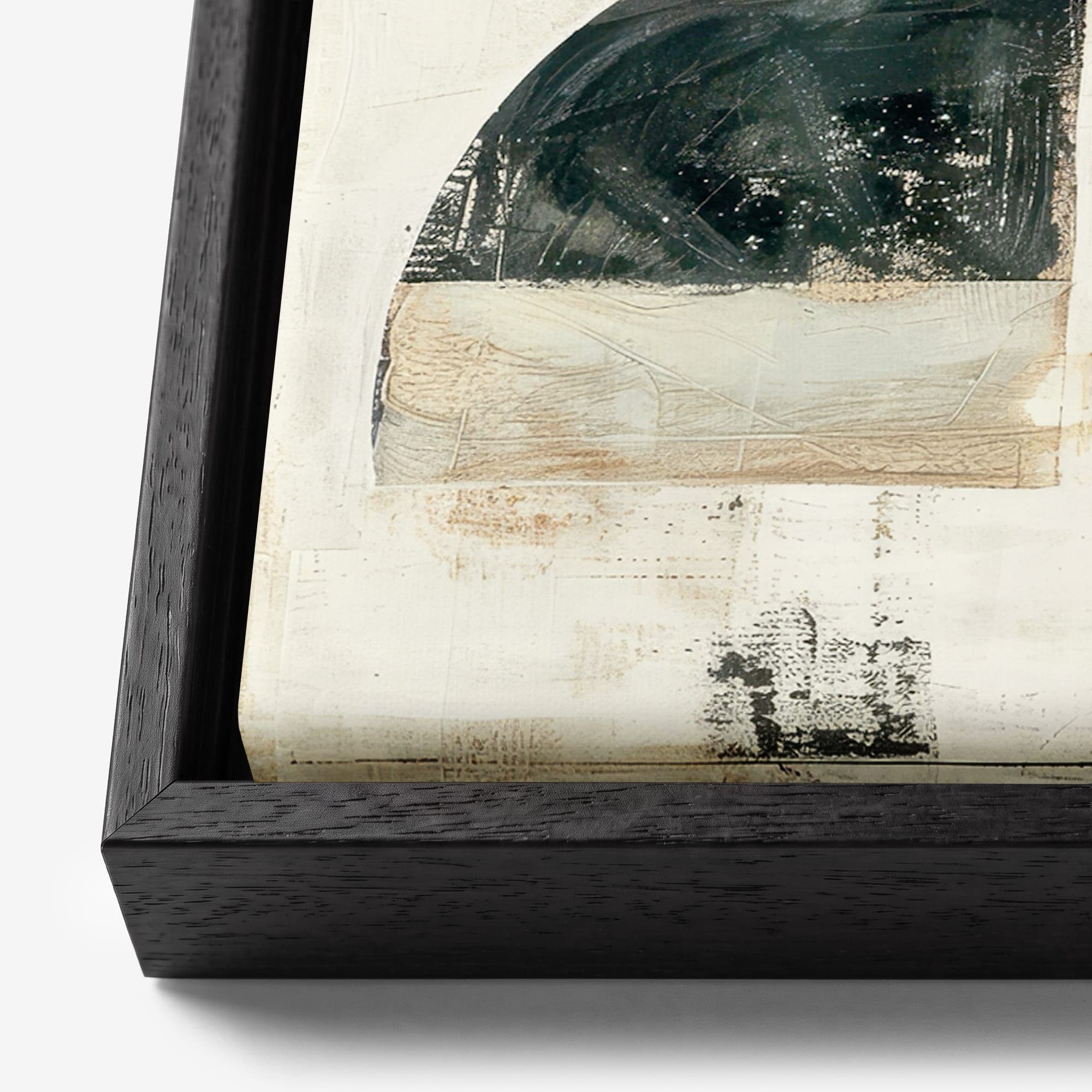Abstract Eclipse Gold Canvas schilderij, detail frame