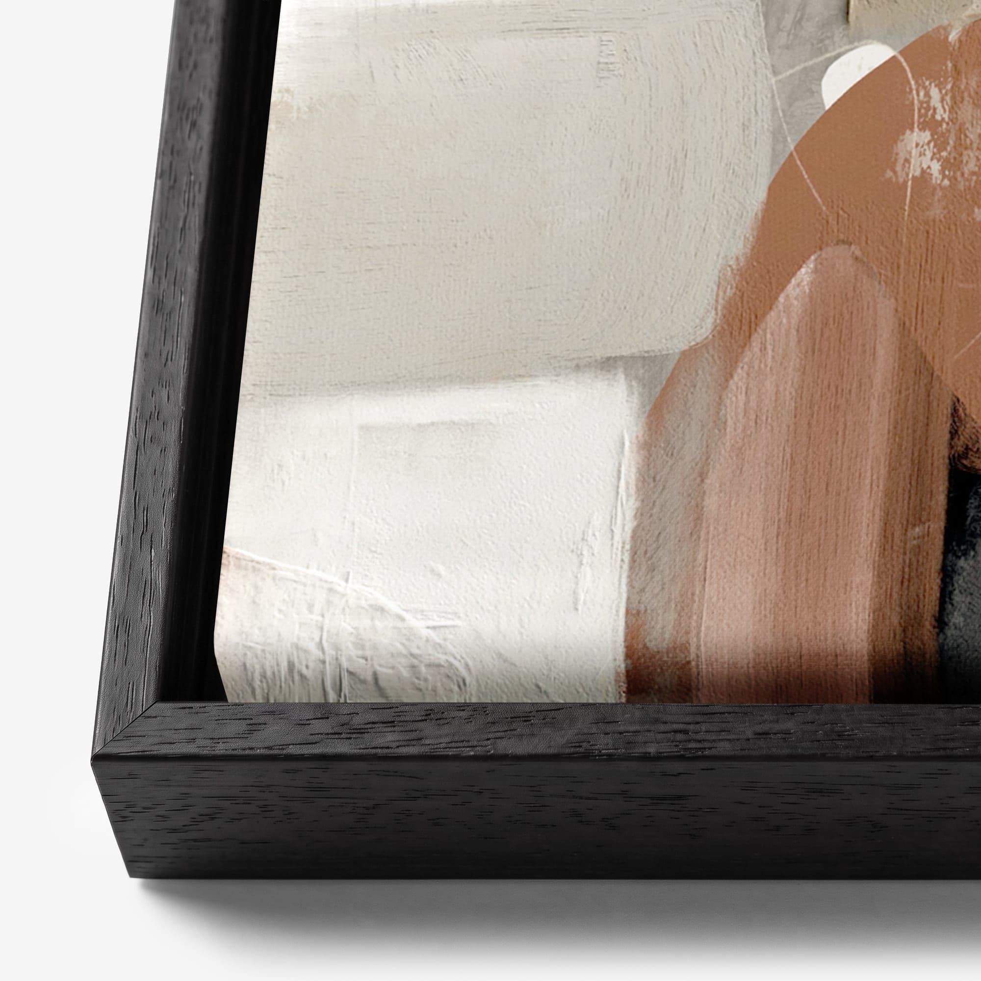 Abstract Terracotta Blocks Canvas schilderij, detail frame