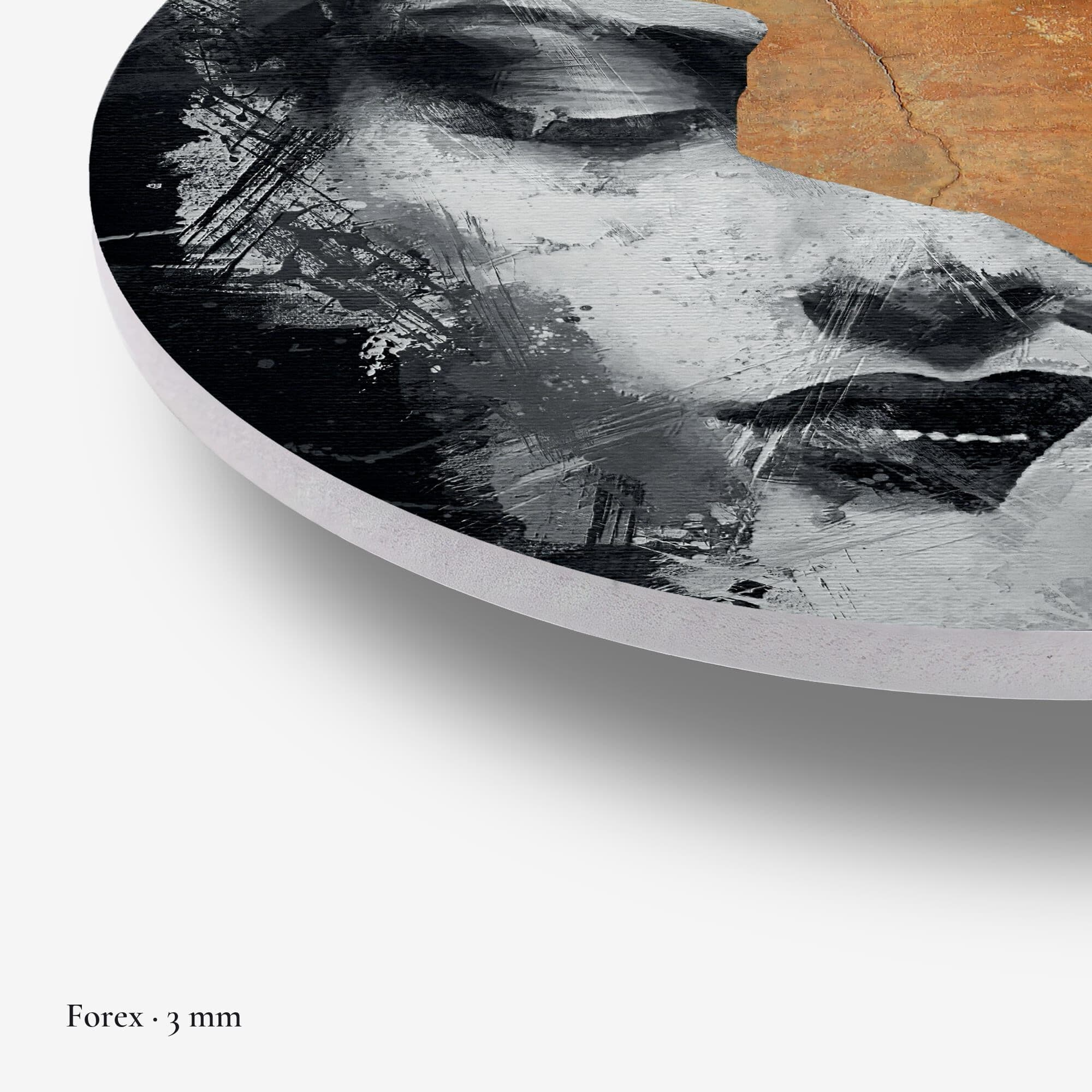 Silent Rust Portrait Muurcirkel, detail rand forex
