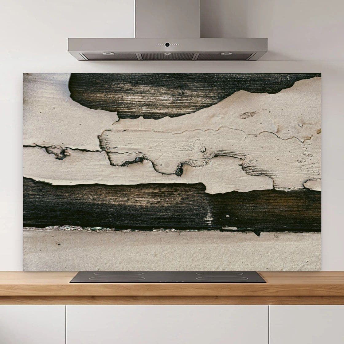 Weathered Wood Charcoal Spatscherm