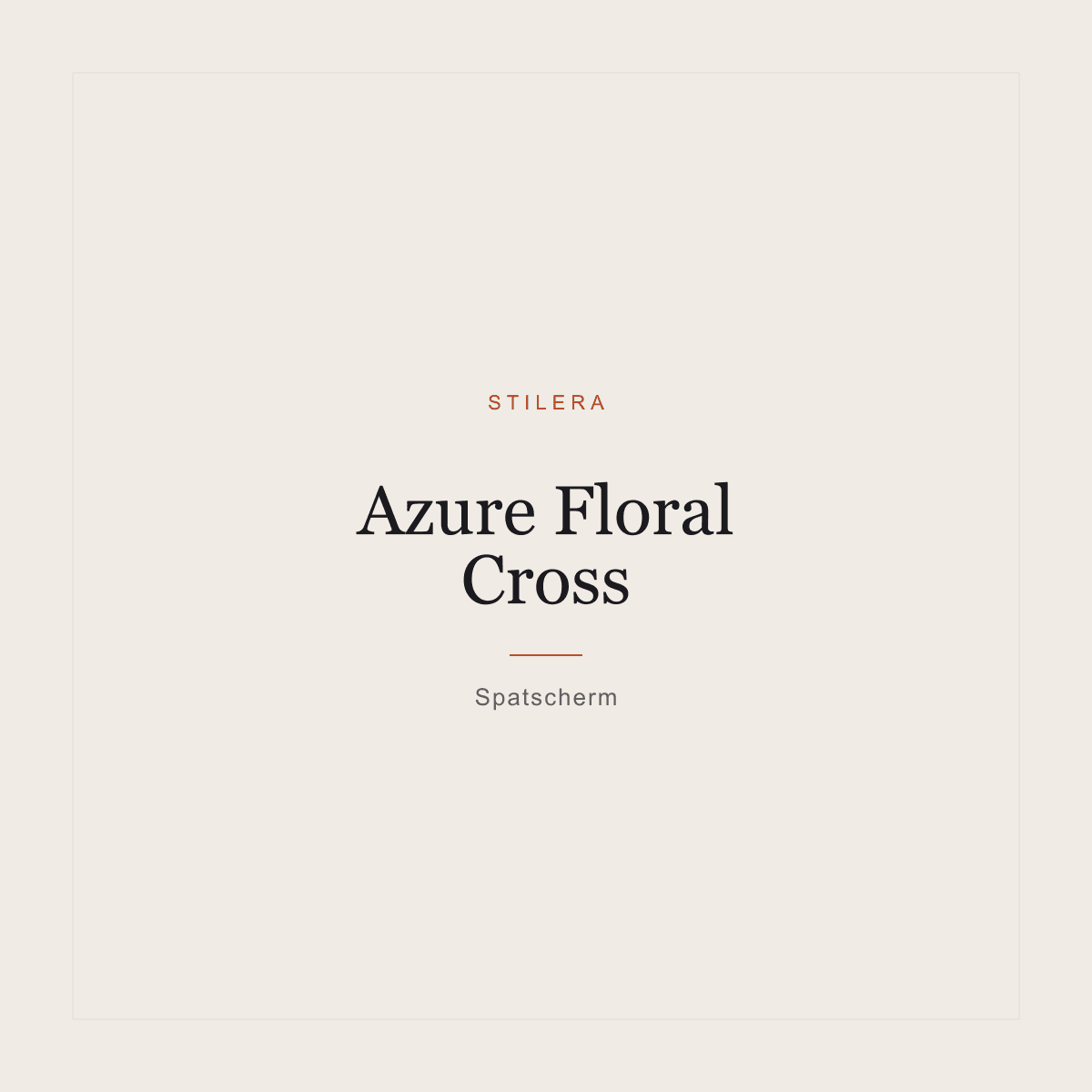 Azure Floral Cross Spatscherm