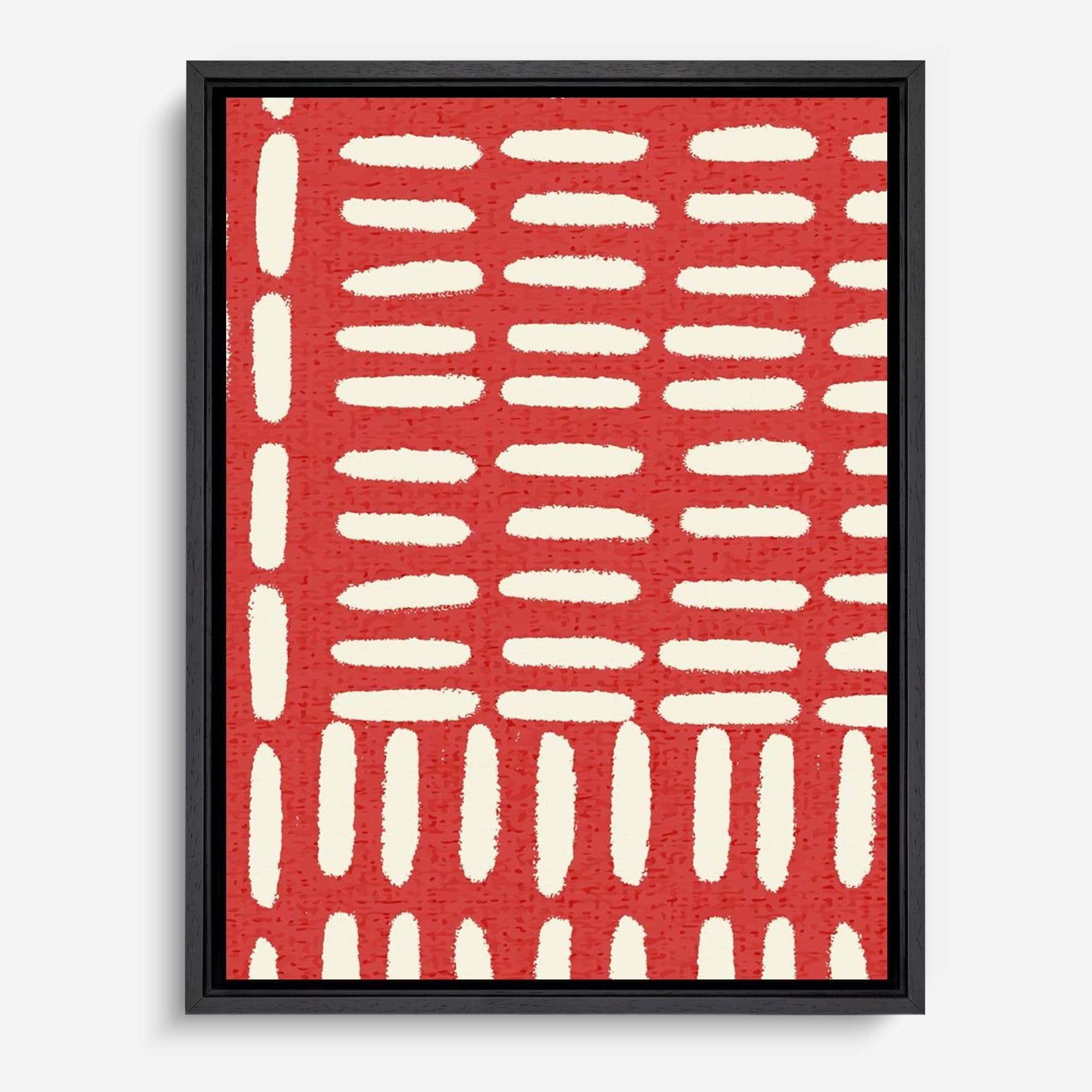 Coral Weave Stripe Canvas schilderij